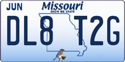 MO license plate DL8T2G