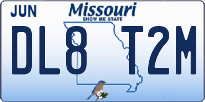 MO license plate DL8T2M