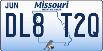 MO license plate DL8T2Q