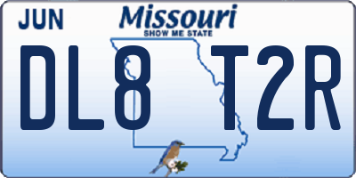 MO license plate DL8T2R