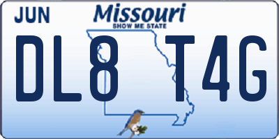 MO license plate DL8T4G