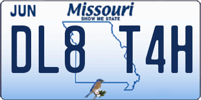 MO license plate DL8T4H