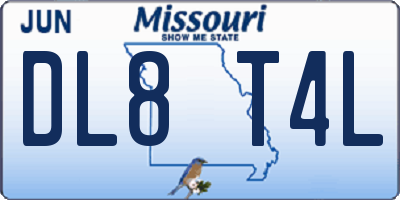MO license plate DL8T4L