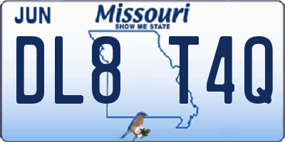 MO license plate DL8T4Q