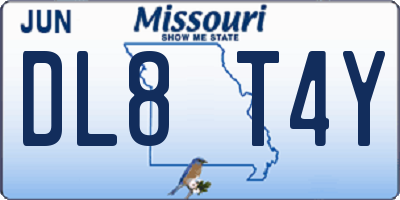 MO license plate DL8T4Y
