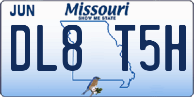 MO license plate DL8T5H