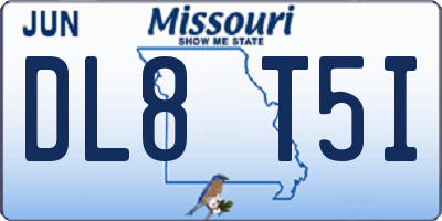 MO license plate DL8T5I