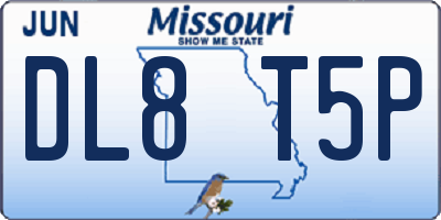 MO license plate DL8T5P