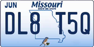 MO license plate DL8T5Q