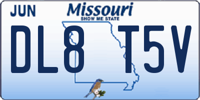 MO license plate DL8T5V