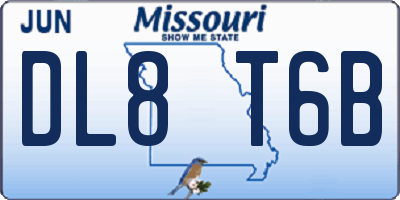 MO license plate DL8T6B