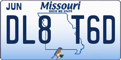 MO license plate DL8T6D