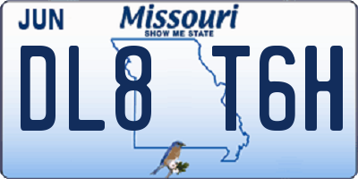 MO license plate DL8T6H