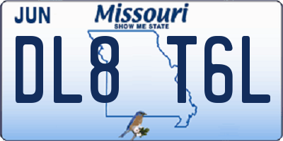 MO license plate DL8T6L
