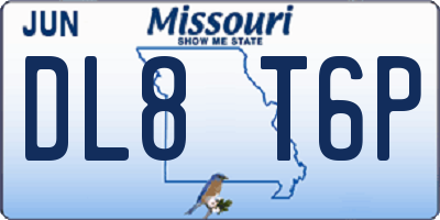 MO license plate DL8T6P