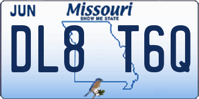 MO license plate DL8T6Q