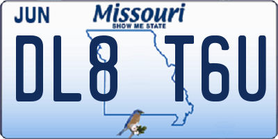 MO license plate DL8T6U