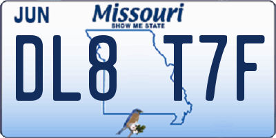 MO license plate DL8T7F