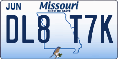 MO license plate DL8T7K