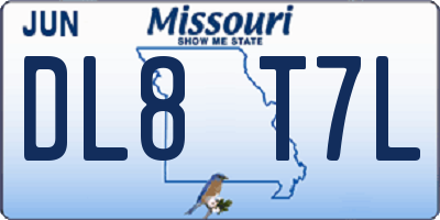 MO license plate DL8T7L