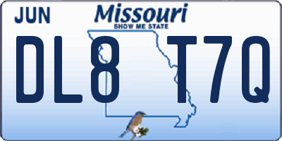 MO license plate DL8T7Q