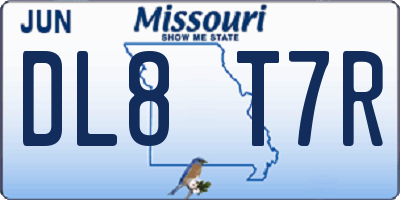 MO license plate DL8T7R