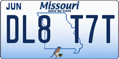MO license plate DL8T7T