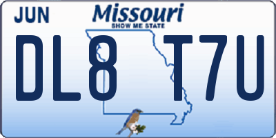 MO license plate DL8T7U