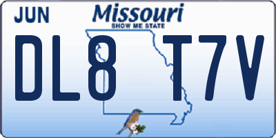 MO license plate DL8T7V