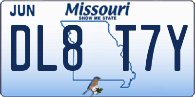 MO license plate DL8T7Y