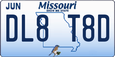 MO license plate DL8T8D
