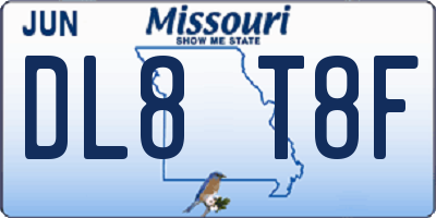 MO license plate DL8T8F