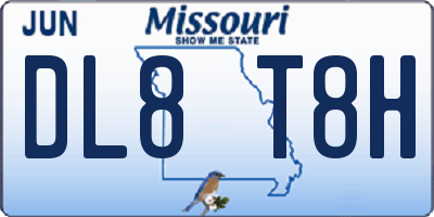MO license plate DL8T8H