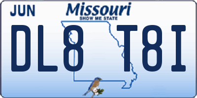 MO license plate DL8T8I