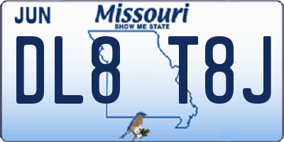 MO license plate DL8T8J