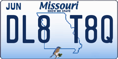 MO license plate DL8T8Q