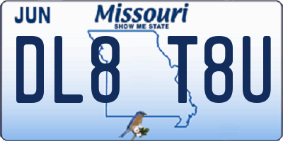 MO license plate DL8T8U
