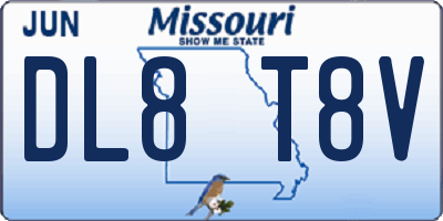 MO license plate DL8T8V