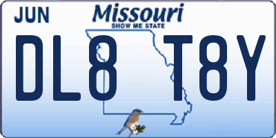 MO license plate DL8T8Y