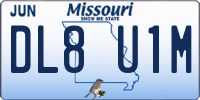 MO license plate DL8U1M
