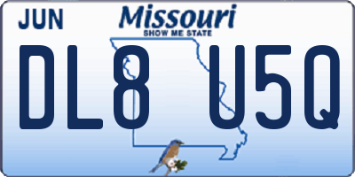 MO license plate DL8U5Q