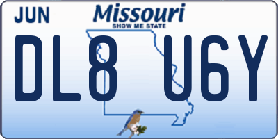 MO license plate DL8U6Y