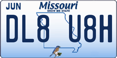 MO license plate DL8U8H