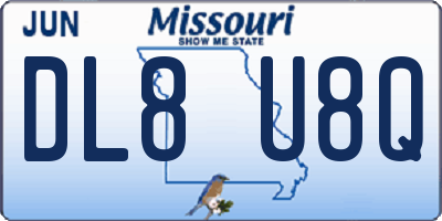MO license plate DL8U8Q