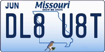 MO license plate DL8U8T