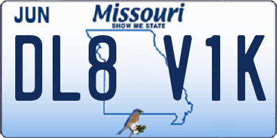 MO license plate DL8V1K