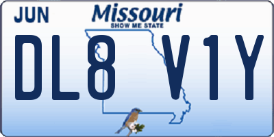MO license plate DL8V1Y