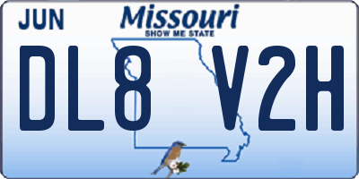 MO license plate DL8V2H