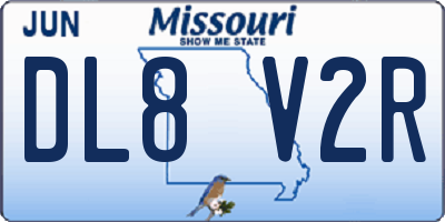 MO license plate DL8V2R