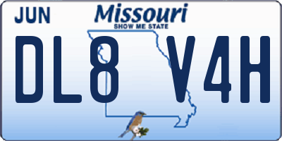 MO license plate DL8V4H